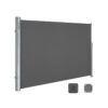 SONGMICS 2 x 3.5 m (H x L), Side Awning for Balcony, Patio, Terrace, and Garden, with Floor Mounting, Privacy Protection, Sun Shade, Side Blind, Smoky Grey GSA205G