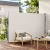 SONGMICS 2 x 3 m (H x L), Side Awning for Balcony, Patio, Terrace, and Garden, with Floor Mounting, Privacy Protection, Sun Shade, Side Blind, Grey GSA200G - Billede 3