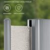 SONGMICS 2 x 3 m (H x L), Side Awning for Balcony, Patio, Terrace, and Garden, with Floor Mounting, Privacy Protection, Sun Shade, Side Blind, Grey GSA200G - Billede 5
