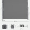 200 x 350 cm (H x L), Sidemarkise til altan og terrasse, Sidegardin, Beige - Billede 2