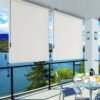 SONGMICS 180 x 350 cm (H x L), Side Awning for Balcony and Terrace, Privacy Protection, Sun Shade, Side Blind, Smoky Grey GSA185G02 - Billede 3