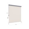 SONGMICS 180 x 350 cm (H x L), Side Awning for Balcony and Terrace, Privacy Protection, Sun Shade, Side Blind, Smoky Grey GSA185G02 - Billede 7