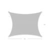 SONGMICS 2 x 3 m Sun Sail, Water-Resistant to at Least 1000 mm, 93% UV-Protection Sun Shade Sail in Tear-Resistant Polyester, Weatherproof, for Garden Patio, Terrace, Camping, Light Grey GSH23QY - Billede 7