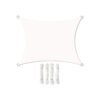 SONGMICS 2 x 3 m Sun Sail, Water-Resistant to at Least 1000 mm, 93% UV-Protection Sun Shade Sail in Tear-Resistant Polyester, Weatherproof, for Garden Patio, Terrace, Camping, White GSH23WT