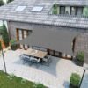 SONGMICS 3 x 4 m Sun Shade Sail, Sun Protection for Garden Balcony and Terrace, PES Polyester, 93% UV Block, Water Repellent, Smoky Grey GSH34GYV1 - Billede 2
