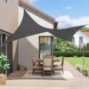 SONGMICS 3 x 4 m Sun Shade Sail, Sun Protection for Garden Balcony and Terrace, PES Polyester, 93% UV Block, Water Repellent, Smoky Grey GSH34GYV1 - Billede 3