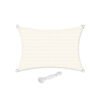 SONGMICS 2 x 3 m HDPE Sun Shade Sail Awning Sun Protection UV Protection Breathable Garden Balcony Patio Breathable Water Permeable Beige White GSS23IVV1