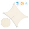 SONGMICS 2 x 3 m HDPE Sun Shade Sail Awning Sun Protection UV Protection Breathable Garden Balcony Patio Breathable Water Permeable Beige White GSS23IVV1 - Billede 4