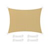 SONGMICS 3 x 4 m HDPE Sun Shade Sail Awning Sun Protection UV Breathable Garden Balcony Patio Breathable Water Permeable Sand Yellow GSS34EYV1