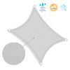 SONGMICS 3 x 4 m Sun Shade Sail Sun Protection Made of Tear-Resistant HDPE Plastic Weatherproof UV Protection Blocks 85% Sun Rays Garden Balcony Patio Campsite Concave Light Grey GSS34QY - Billede 4