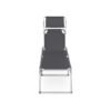 SONGMICS Sun Lounger, Sunbed, Reclining Sun Chair with Sunshade, Adjustable Backrest, Foldable, Lightweight, 55 x 193 x 31 cm, Load Capacity 150 kg, for Garden, Patio, Taupe Colour GCB19BR - Billede 2