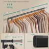 SONGMICS Clothes Rack on Wheels, Heavy Duty Clothes Rack, Extendable Clothes Rail, Maximum Load 150 kg, Easy Assembly, Portable, Black HSR175B01 - Billede 3