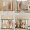 SONGMICS Clothes Rack on Wheels, Heavy Duty Clothes Rack, Extendable Clothes Rail, Maximum Load 150 kg, Easy Assembly, Portable, Black HSR175B01 - Billede 6
