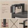 VASAGLE Hall Tree with Bench and Shoe Storage, Entryway Coat Rack with Shoe Bench, 5 Storage Shelves, 9 Coat Hooks, 6 Side Hooks, 15.7 x 47.2 x 74.8 Inches, Stone Gray and Ink Black HSR426B04 - Billede 7