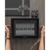 SONGMICS Watch Box, Lockable Watch Case, Watch Storage Box with 24 Slots, Glass Lid, Gift for Loved Ones, Black Synthetic Leather, Grey Lining JWB024 - Billede 7