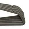 Grå velvet bøjler med non-slip overflade og 360° swivel hooks.