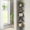 VASAGLE LBC072G49 Corner Shelf with 5 Shelves, Floating Shelf for Kitchen, Bedroom, Living Room, Office, Plants, CDs, Decorations, Souvenirs - Billede 2