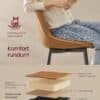 Stol med ergonomisk design og blødt polstret sæde.