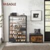 VASAGLE LBC036W01 Shoe Cabinet with 3 Flaps, Shoe Rack, Shoe Storage, Top Plate, Adjustable Divider, for up to 18 Pairs of Shoes, Hallway, 24 x 60 x 108 cm, Cloud White - Billede 2