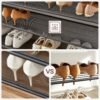 VASAGLE LBC036W01 Shoe Cabinet with 3 Flaps, Shoe Rack, Shoe Storage, Top Plate, Adjustable Divider, for up to 18 Pairs of Shoes, Hallway, 24 x 60 x 108 cm, Cloud White - Billede 5