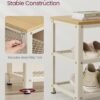 Skobænk, Skohylde, Skoorganisator, 30 x 73 x 45 cm, Eg Beige og Hvid - Billede 6
