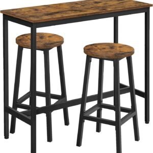 Højbord med to køkkenstole i rustikt design til hjemmet.
