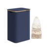 SONGMICS Laundry Basket with Lid, Large Laundry Hamper, 90L, Removable Mesh Liner, Oxford Fabric, Bamboo Handles, Collapsible, 42 x 32 x 70.5 cm, Charcoal Blue LCB509Q01
