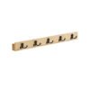 SONGMICS Wall Coat Rack, Wall Coat Rack with Shelf, 5 Double Metal Hooks, Space Saving, Bedroom Entrance, with 25 kg Capacity, Natural Beige LCR005N01