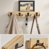 SONGMICS VASAGLE Wall Mounted Coat Rack, Coat Rack,LCR006N01 - Billede 3