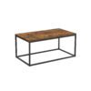 VASAGLE Coffee Table, Cocktail Table for Living Room, Tea Table with Steel Frame, Easy To Assemble, 100 x 55 x 45 cm, Industrial, Rustic Brown and Black LCT052B01