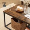VASAGLE Coffee Table, Cocktail Table for Living Room, Tea Table with Steel Frame, Easy To Assemble, 100 x 55 x 45 cm, Industrial, Rustic Brown and Black LCT052B01 - Billede 4