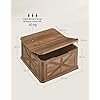 VASAGLE Table Basse Campagne avec Rangement, Table Basse Carrée pour Le Salon, Table Centrale avec Couvercles Indépendants, Marron Miel LCT232K01 - Billede 3