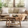 VASAGLE Coffee Table, 2 Tier Round Coffee Table with Storage, for Living Room, 80 x 45 cm, Easy to Assemble, Honey Brown LCT243K41 - Billede 2