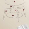 VASAGLE Coffee Table, 2 Tier Round Coffee Table with Storage, for Living Room, 80 x 45 cm, Easy to Assemble, Honey Brown LCT243K41 - Billede 7