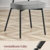 VASAGLE Set of 2 Dining Chairs, Kitchen Chairs, Living Room Chairs, Modern Metal Legs, Dark Grey, LDC112G01 - Billede 2