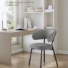 VASAGLE Set of 2 Dining Chairs, Kitchen Chairs, Living Room Chairs, Modern Metal Legs, Dark Grey, LDC112G01 - Billede 4