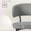 VASAGLE Set of 2 Dining Chairs, Kitchen Chairs, Living Room Chairs, Modern Metal Legs, Dark Grey, LDC112G01 - Billede 6