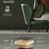 VASAGLE EKHO Collection - Dining Chair, Kitchen Chair, Forest Green LDC180C01 - Billede 5