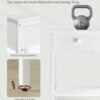 Natbord, Sidebord med skuffe og hylde, Natbord, Sidebord, Mat Hvid - Billede 4