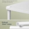 SONGMICS HOME Side Table, Bedside Table, End Table with 3 Storage Shelves, Fabric Basket, for Bedroom, Living Room, Steel Frame, 30 x 34 x 58 cm, Modern, Snow White LET286W01 - Billede 6