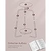 VASAGLE Round Side, 2-Tier Nightstand, End Glass Top and Particleboard Shelf Cocktail Table, for Living Room, Bedroom, Small Spaces, Modern Style, Marble Black ULET287B58 - Billede 6