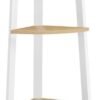 VASAGLE Corner Bookcase 5 Tier Shelf Ladder Shelf Storage Unit Plant Holder for Living Room Industrial Style with Steel Frame Natural Oak and Matte White LLS035Y01