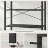 VASAGLE 6-Tier Tall Bookshelf, Large Bookcase, Steel Frame, Freestanding Shelf Unit for Living Room, Bedroom, Home Office, Study, 30 x 80 x 186 cm, Industrial, Ebony Black and Ink Black LLS082B56 - Billede 4