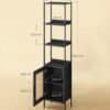 Vasagle 6-tiers bogreol med justerbare hylder og metalramme.