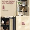 VASAGLE 6-Tier Bookcase, Tall Bookshelf with Rattan-Like Doors, Boho Style, Freestanding Storage Shelf, Metal Frame, Adjustable Shelf, for Living Room, Study - Billede 5