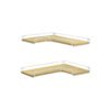 VASAGLE Corner Floating Shelves, Wall Shelf Set of 2, Corner Shelves for Wall Decor and Storage, Rustic Wood Shelves for Bathroom Bedroom Kitchen, with Cable Space, Rustic Brown and Black ULLS831B01