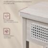 VASAGLE Console Table, Sofa Table, Narrow Entryway Table, Entry Table with 2 Drawers, Open Storage Shelf, Rounded Corners, for Living Room, Boho Style, Oatmeal Beige ULNT016K66 - Billede 6