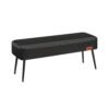 SONGMICS Storage Bench Shoe Bench Folding Seat Chest Storage Box Footstool 38 x 76 x 40 cm for Living Room Bedroom Ink Black