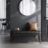 SONGMICS Storage Bench Shoe Bench Folding Seat Chest Storage Box Footstool 38 x 76 x 40 cm for Living Room Bedroom Ink Black - Billede 3