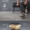 SONGMICS Storage Bench Shoe Bench Folding Seat Chest Storage Box Footstool 38 x 76 x 40 cm for Living Room Bedroom Ink Black - Billede 7